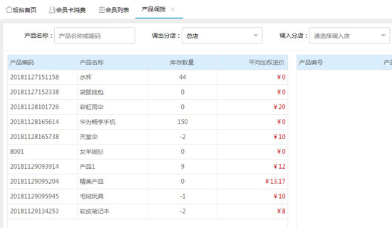 產(chǎn)品調(diào)撥