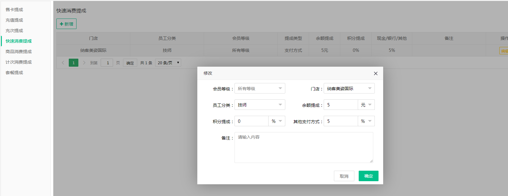 員工管理功能界面