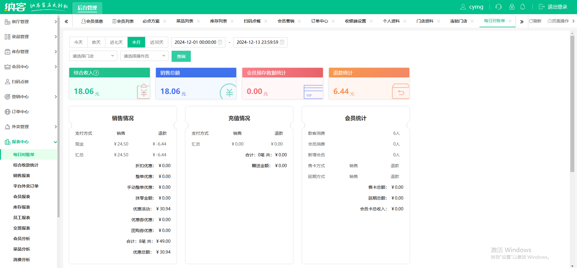 小吃店會員系統(tǒng)